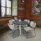Regency Kahlo Round Table & Chair Sets, 36 W, 36 L, 29 H, Wood, Metal, Polypropylene Top, Grey TPL36RNDGYCM44GY - alternate 1